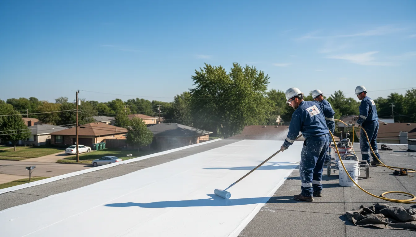 Commercial roof coating in Waterford, MS near me